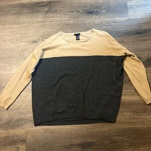 Brown and gray sweater